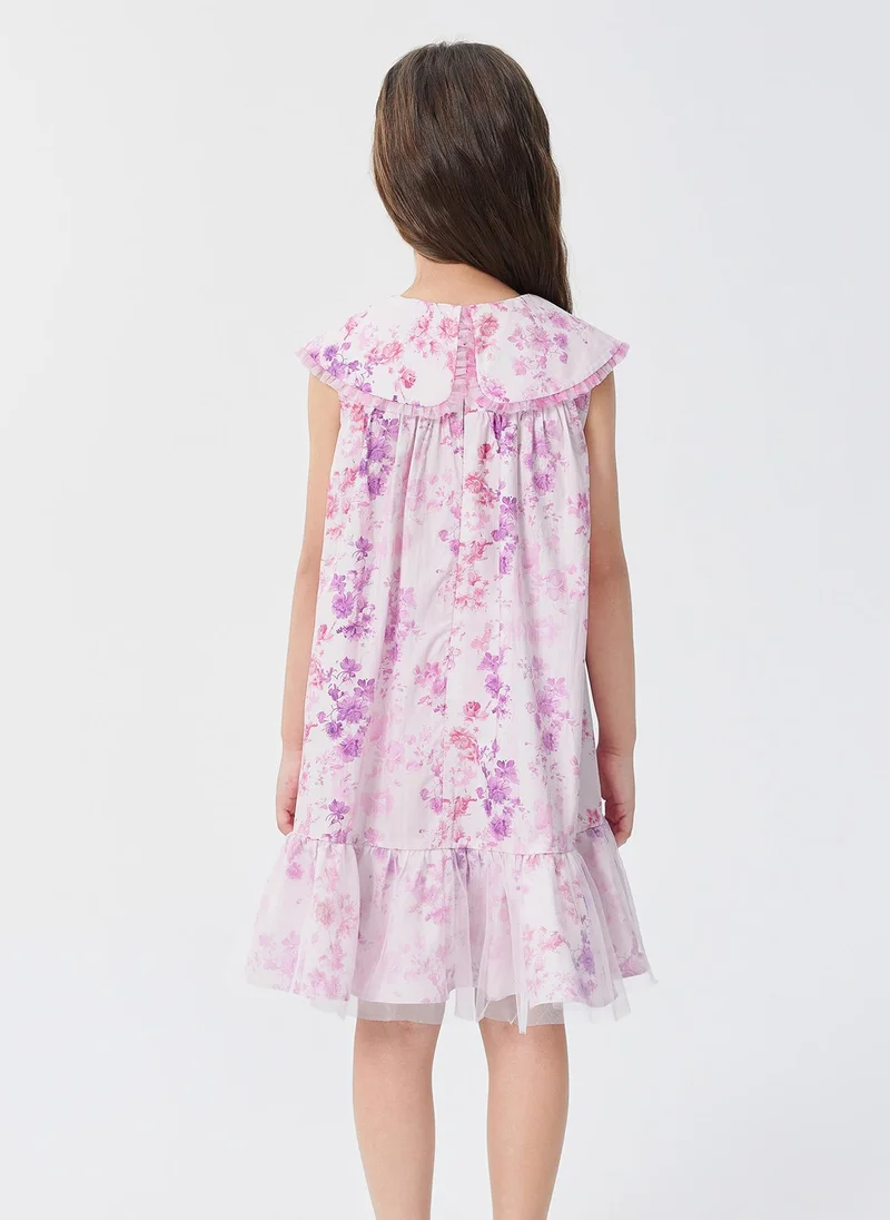 Balabala Floral Peter Pan Dress
