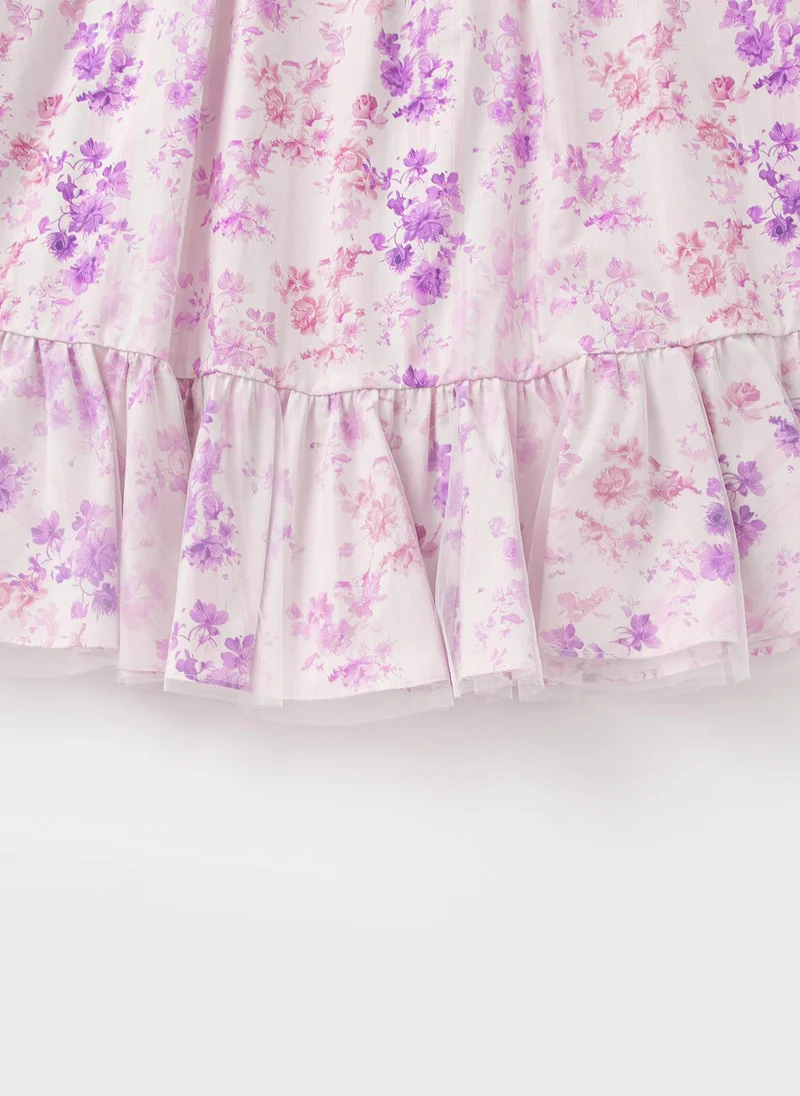 Balabala Floral Peter Pan Dress