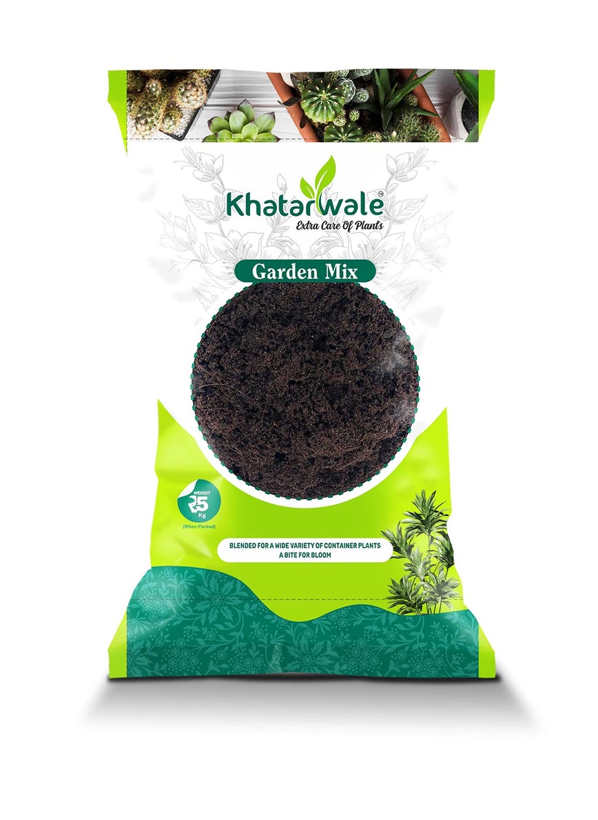 KHATARWALE - EXTRA CARE OF PLANTS Khatarwale Organic Garden Mix 5kg Enriched with Vermicomost Ready to Use Compost for Kitchen Terrace Garden Lawn Landscapes Garden Mix 5Kg  - Image 1