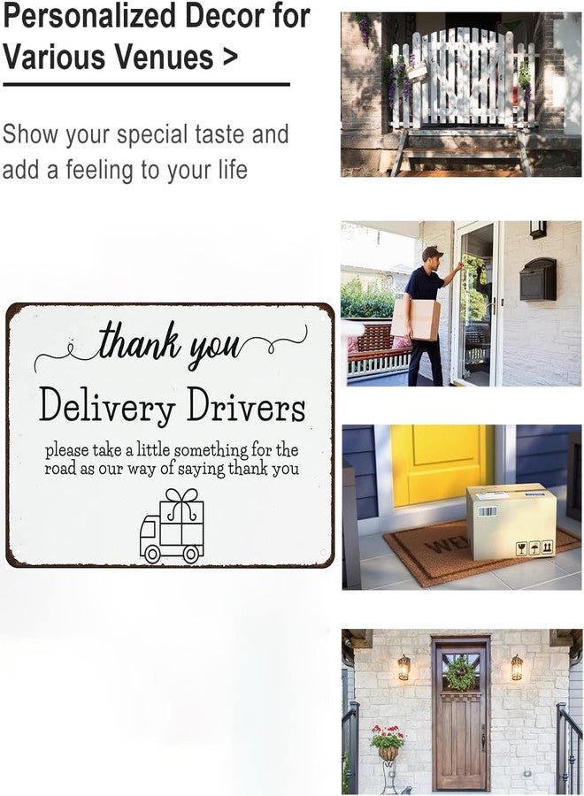 Bestylez Thank You Delivery Driver Vintage Metal Sign for Home Front Door Shop Office Decor 8 X 12 Inch (3026) - Image 3