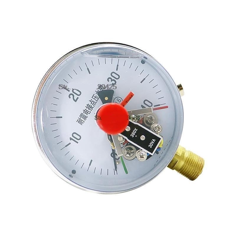 Shock Resistance Electric Contact Pressure Gauge YNXC100 Oil Hydraulic Water Pressure Double Upper and Lower Limit Control 30VA(-0.1-0.15Mpa) - Image 1