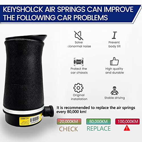 KEIYSHOLCK Rear Air Suspension Springs, Compatible with Ford Expedition 4WD 1997-2002, Lincoln Navigator 4WD 1998-2002, OEM Replace Part# 3U2Z5580LA F75Z5A891BA - Image 5
