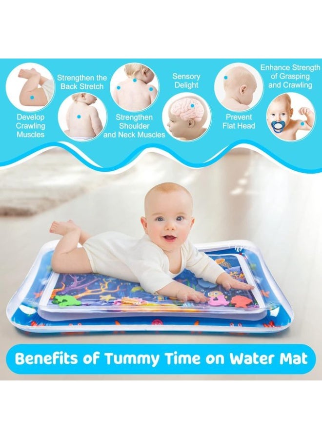 Inflatable Baby Water Play Mat for Tummy Time – Interactive Sensory Activity Mat for Infants 3 to 12 Months to Support Early Motor Skills Development and Visual Stimulation - Image 2