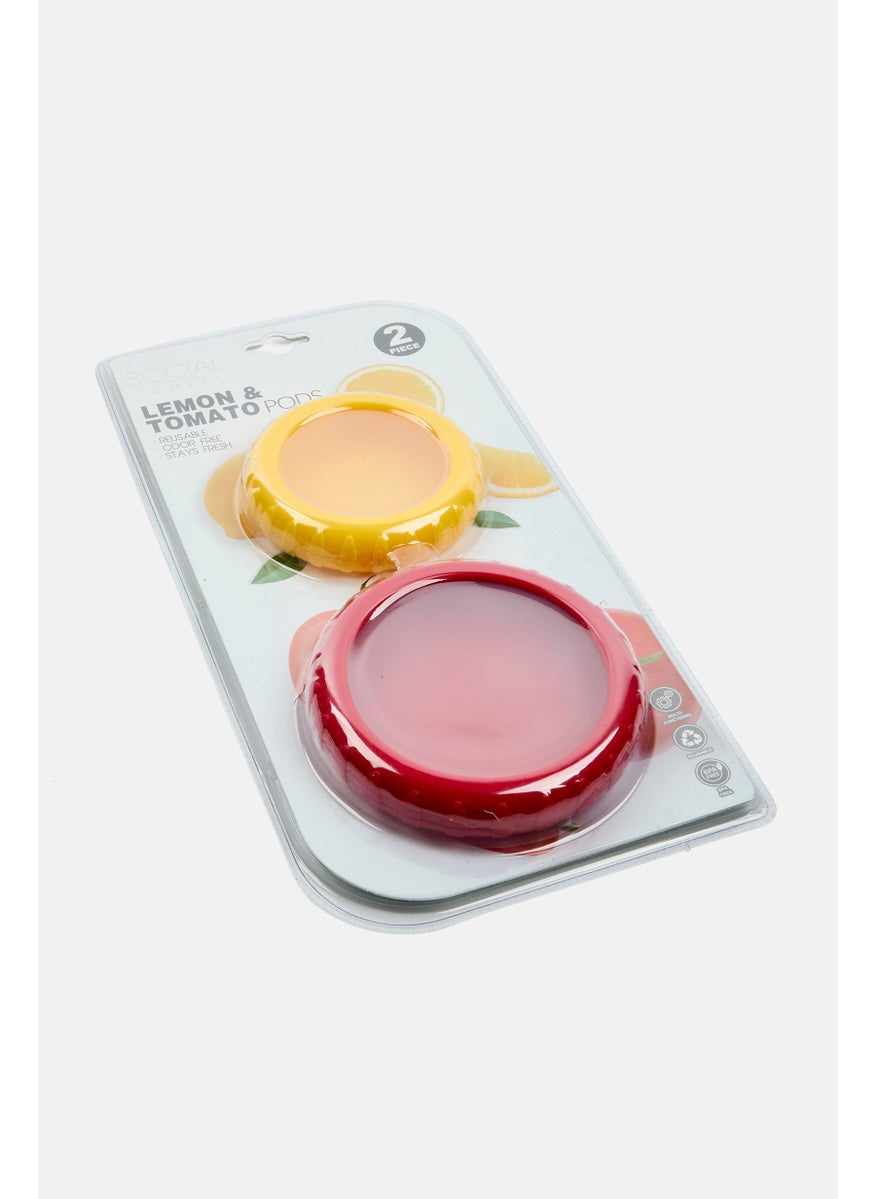 2 Pcs Lemon And Tomato Silicone Holder Stretch Pods, Yellow - pzsku/Z2F47C11A72125BF7CB31Z/45/_/1737642366/cef92e16-93f2-43d2-a251-82f2ac92cd07