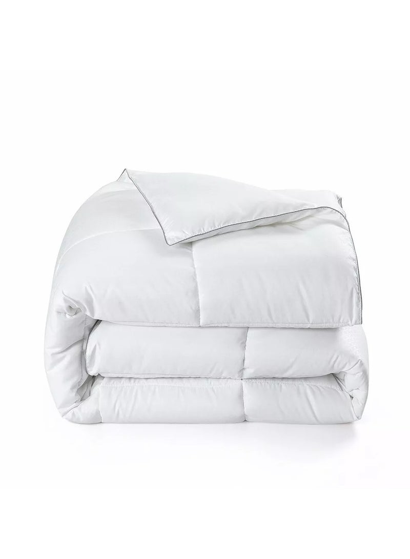 DubaiGallery 3 Pcs Set Lightweight Queen Size White Bed Comforter - Down Alternative Box Stitched Fluffy Comforter with Corner Tabs - Duvet Insert for All Seasons  - Image 3