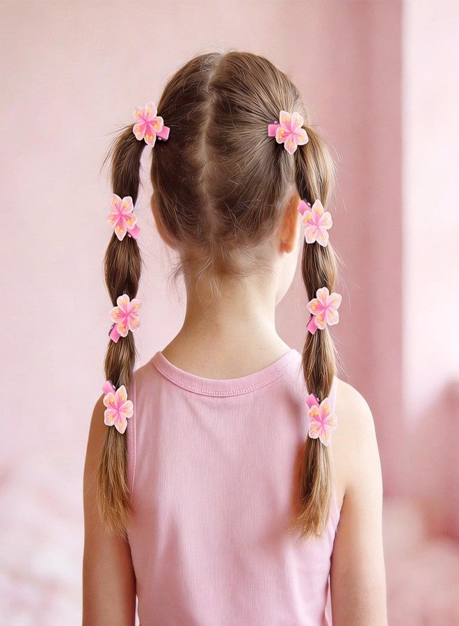 Doneace Spring Flower Hair Clips Cherry Blossom Hair Clips Barrettes Cute Pink Floral Hairpins Spring Hair Accessories for Women Daily Wear, Stage Performance, Party 10Pcs - Image 4