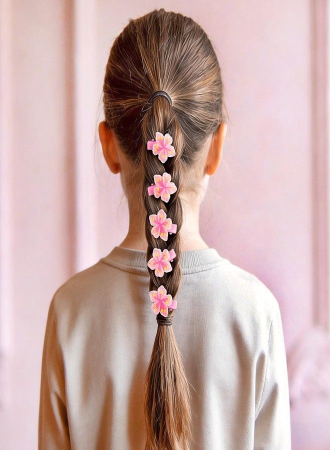 Doneace Spring Flower Hair Clips Cherry Blossom Hair Clips Barrettes Cute Pink Floral Hairpins Spring Hair Accessories for Women Daily Wear, Stage Performance, Party 10Pcs - Image 5