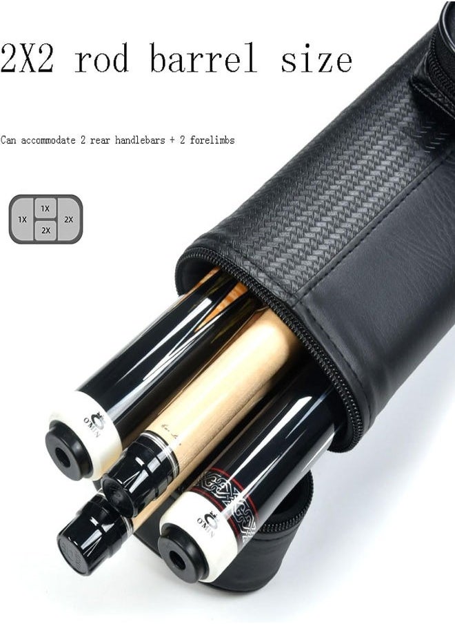 Generic Billiard Pool Cue Bag 4 Holes Carrying Case Pouch for Billiard Stick Rod Black SC 2x4 Pool Cue Case  - Image 3