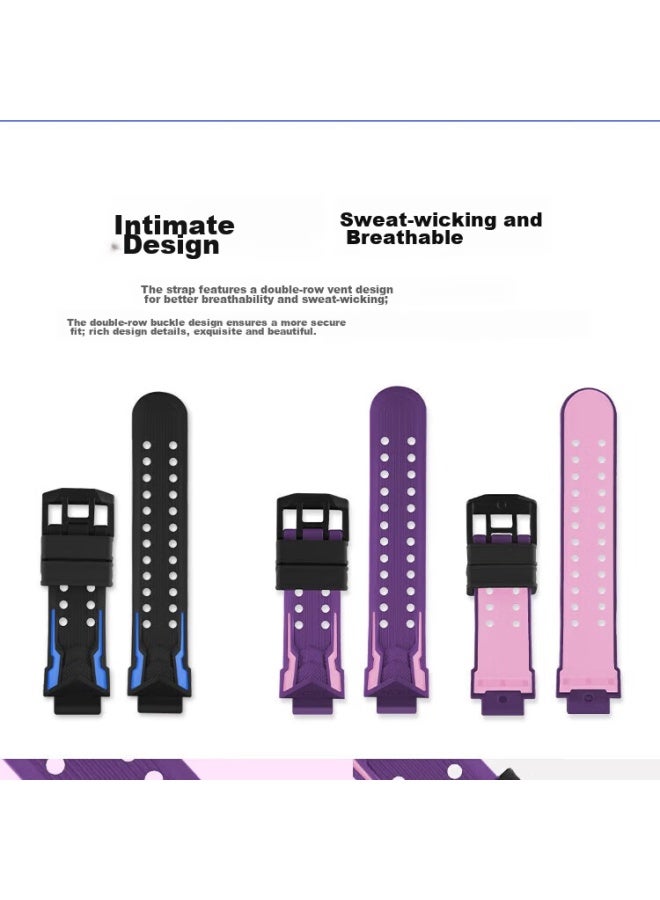 Ten Flashes Shan Xiaotiancai Watch Strap Z7s/z7/z7a/z9/z8/z6s/z6/z5a/z2/z3/05/d3/q1a/q2a Children's Smarch Strap, Fengxin Purple - Image 1