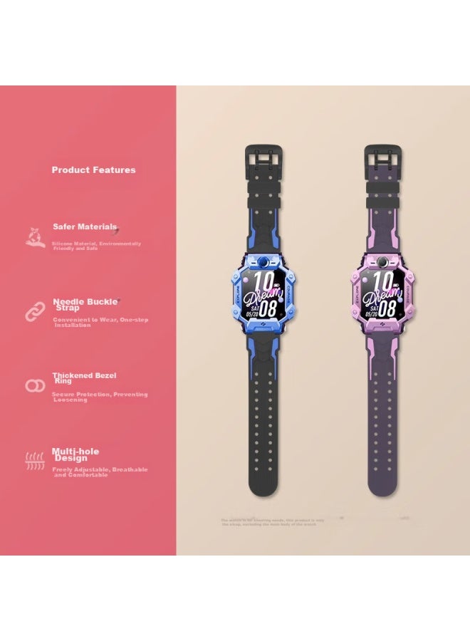 Ten Flashes Shan Xiaotiancai Watch Strap Z7s/z7/z7a/z9/z8/z6s/z6/z5a/z2/z3/05/d3/q1a/q2a Children's Smarch Strap, Fengxin Purple - Image 3
