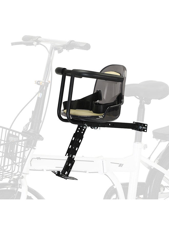 Generic Front Mount Kids Bike Seat Mountain Bike Child Safety Seat with Guardrail and Safety Belt - Image 4