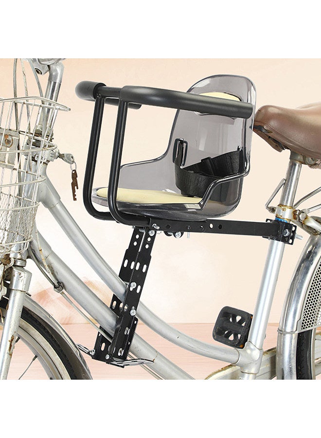 Generic Front Mount Kids Bike Seat Mountain Bike Child Safety Seat with Guardrail and Safety Belt - Image 5