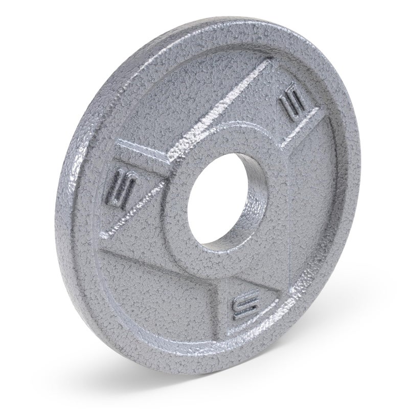 Marcy Classic 2" Cast Iron Olympic Grip Plates, 5lb - Image 1