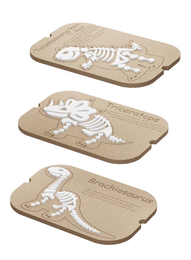 Ogears Sensory Table Accessories Flisat Trofast Inserts Dinosaurs Puzzle Set of 3 Pieces - Image 3