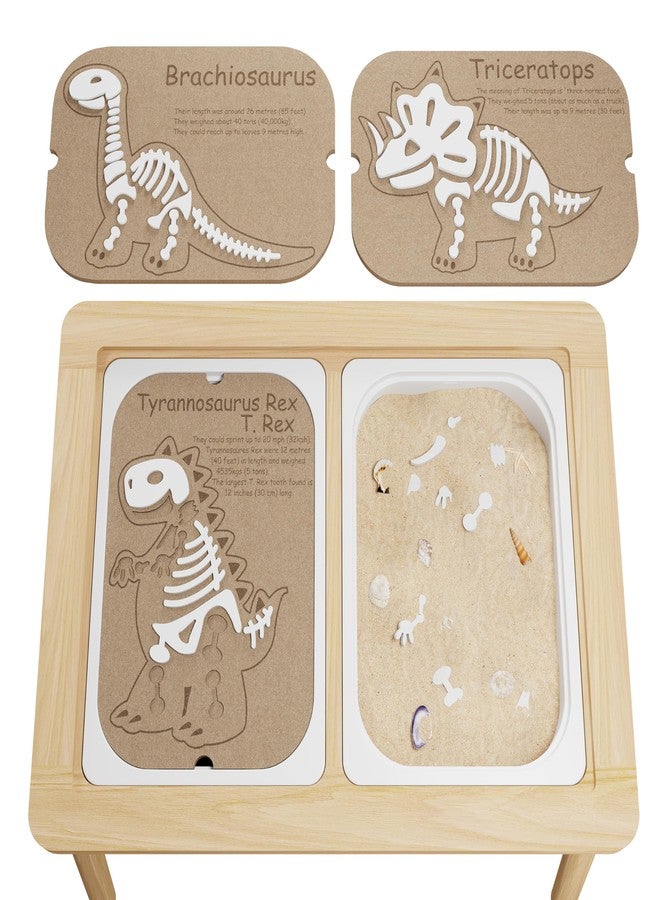 Ogears Sensory Table Accessories Flisat Trofast Inserts Dinosaurs Puzzle Set of 3 Pieces - Image 2