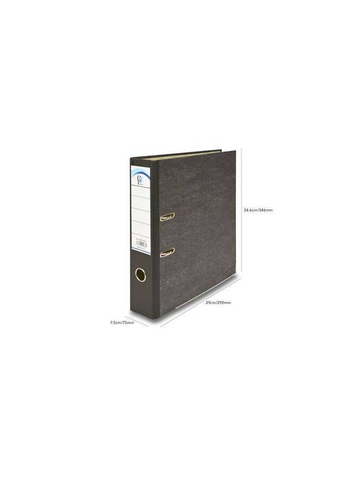 SAB - Box File Cardboard, F/C Size,8cm,Black - Image 1