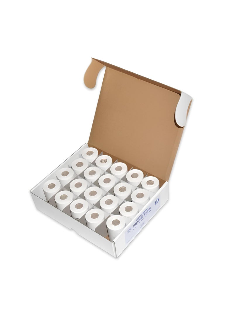( 20 Rolls) 57 x 40 Thermal Paper Receipt 2 1/4" Rolls Fits All POS Cash Registers Printers, Credit Card Terminals, Star Micronics SCP700, TSP100 BPA Free - - Image 2