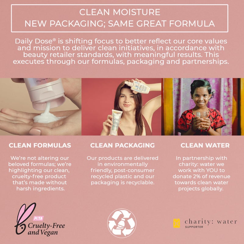 DAILY DOSE Award-Winning Clean Moisture Leave In Conditioner Spray Detangler for Dry, Damaged & Frizzy Hair. Instantly Softens, Smooths & Adds Shine for Kids & Adults. Vegan, Sulfate-Free, Color Safe - Image 4