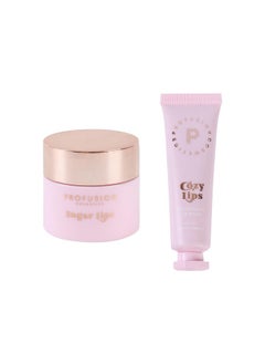 Profusion Cosmetics Frosted Snow Sparkle Sugar Lip Scrub And Hydrating Lip Balm Exfoliating Lip Scrub And Nourishing Lip Balm With Long Lasting Hydration Vegan And Cruelty Free  - Image 1