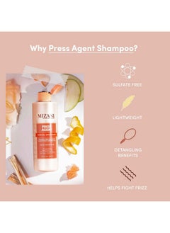 Mizani Press Agent Thermal Smoothing Sulfate-Free Shampoo, Pink Grapefruit, Juciy Mandarin With A Floral Medley Of Jasmine, Rose & Freesia, Ending On Notes Of Musk & Wood., 8.5 Fl. Oz  - Image 2
