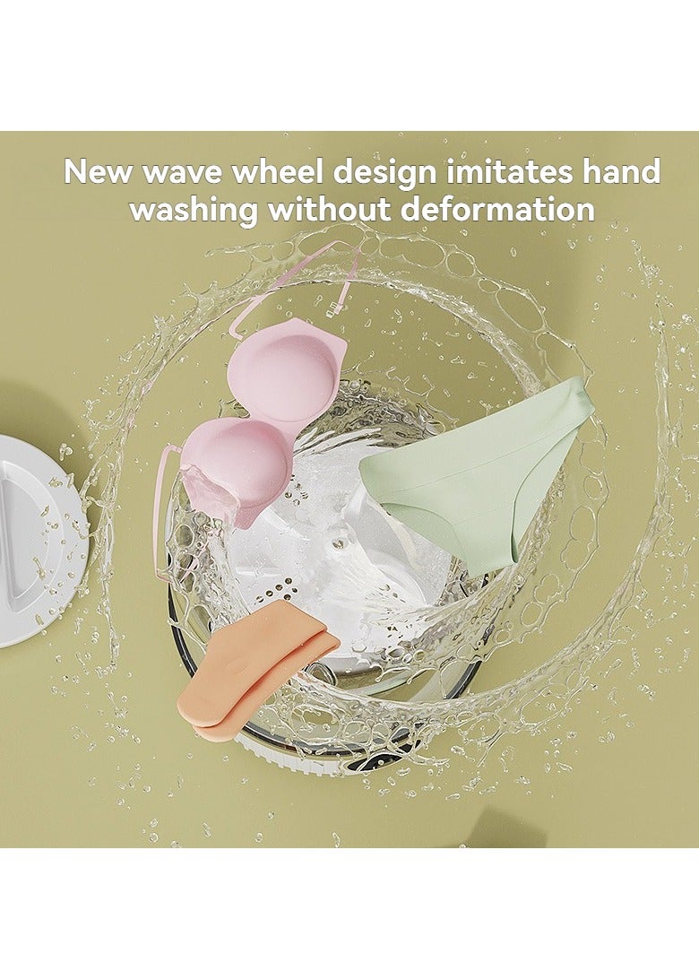 M MIAOYAN Portable Rechargeable Mini Underwear Washing Machine - Wireless Automatic Underwear Washing Machine with 3000mAh Battery, Compact Laundry Cleaner for Bras, Socks, Travel, Dorm, RV - Image 2