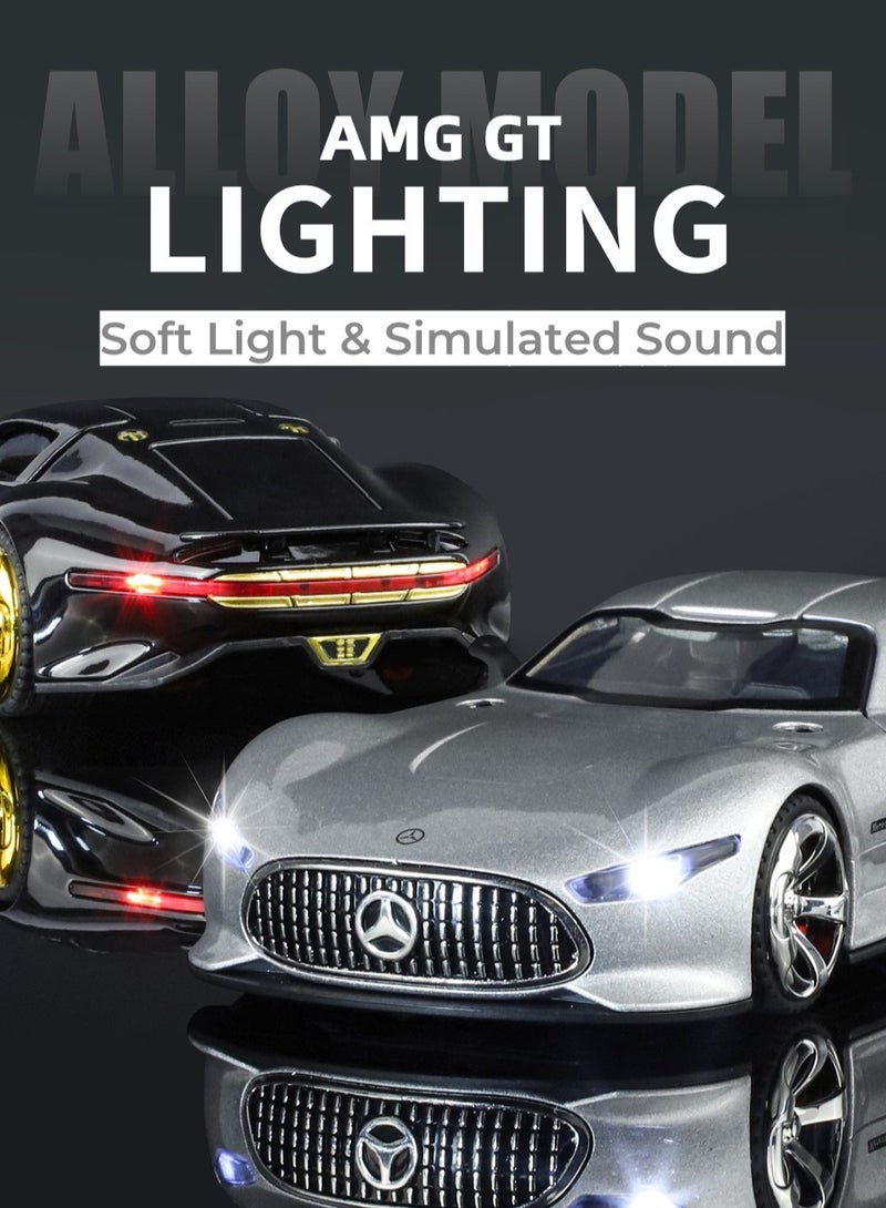 1:32 Silver Mercedes-Benz AMG Vision GT Car Model Sound & Light - Image 3