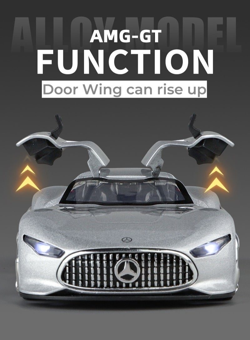1:32 Silver Mercedes-Benz AMG Vision GT Car Model Sound & Light - Image 5