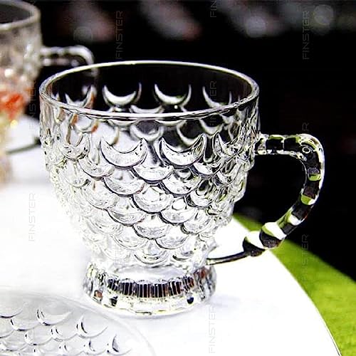 MARTVIA Premium Classic Glass Tea & Coffee Cup and Saucer - 250 ML, for hot Chocolate, Cups and Saucer Set for Coffee, Green Tea, Herbal Tea, Lemon Tea More,(Flower Set, 6 Cup and 6 Saucer) - Image 3
