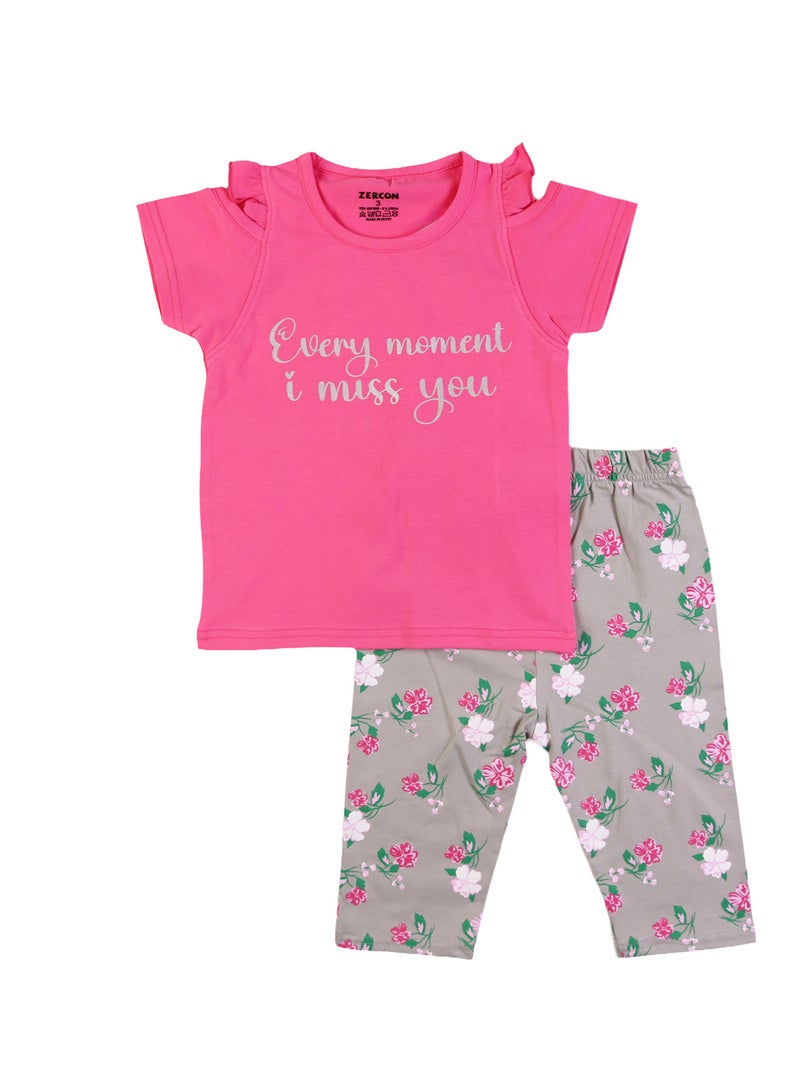 Zercon Summer Pajama Set for Girls 7320 - Image 1
