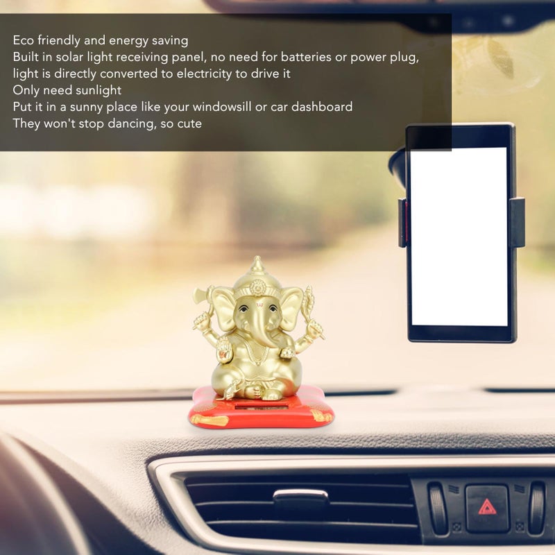 Solar Powered Dancing Elephant Toy with Light Sensor Home Car Decor Stress Relief Gift - Image 5