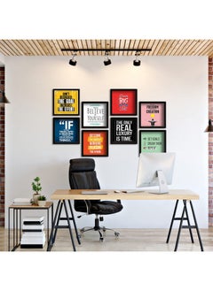 Paper Plane Design PAPER PLANE DESIGN Motivational Quotes Wall Framed Posters, Office Wall Decor, Inpirational Wall Art Set of 8 (10 x 10 Inch) (MDF POSTERS)  - Image 2
