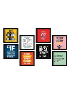 Paper Plane Design PAPER PLANE DESIGN Motivational Quotes Wall Framed Posters, Office Wall Decor, Inpirational Wall Art Set of 8 (10 x 10 Inch) (MDF POSTERS)  - Image 1