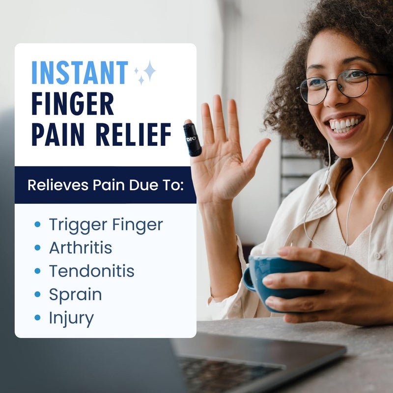 Dr. Frederick's Original Dr. Frederick's Trigger Finger Splint - 2 ct - HSA/FSA - Pinky & Thumb - Padded Brace for Arthritis, Mallet Finger, Tendonitis, Trigger Thumb - Adjustable, Doctor-Developed - Small Black - Image 2