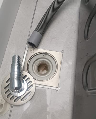 Dayish Anti Overflow Water Floor Drain with Easy Connector for Washing Machine Outlet Pipe, Deodorant Joint Elbow for Pipe - Silver (L-Model, Standard) - Image 5