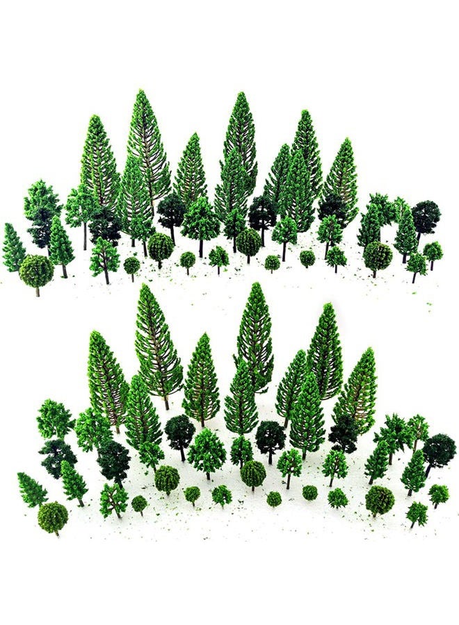 SaktopDeco 40 PCS Miniature Trees Bushes Model Trees Diorama Trees Woodland Scenic Train Scenery Railroad Architecture Fake Trees - Image 2