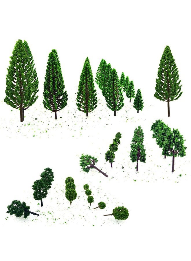 SaktopDeco 40 PCS Miniature Trees Bushes Model Trees Diorama Trees Woodland Scenic Train Scenery Railroad Architecture Fake Trees - Image 3