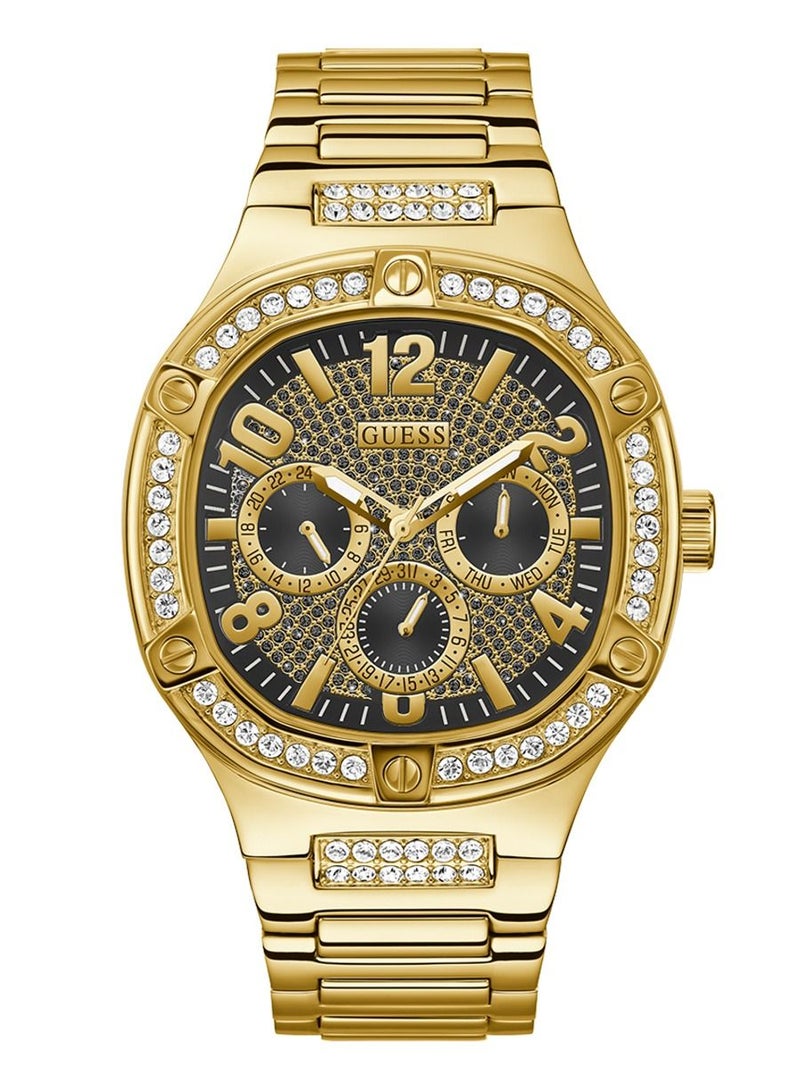 GUESS Men's Duke Gold Tone Case Quartz Stainless Steel Watch GW0576G2 – 46mm - Image 1
