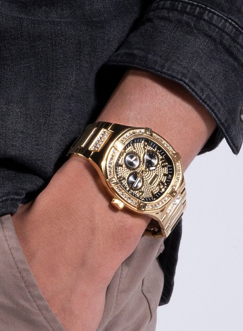 GUESS Men's Duke Gold Tone Case Quartz Stainless Steel Watch GW0576G2 – 46mm - Image 5