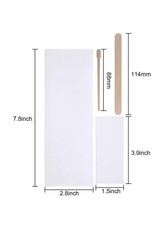 Yaomiao 400 Pieces Wax Strips Kit - Non-Woven Strips with Applicator for Body and Facial Hair Removal - Image 2