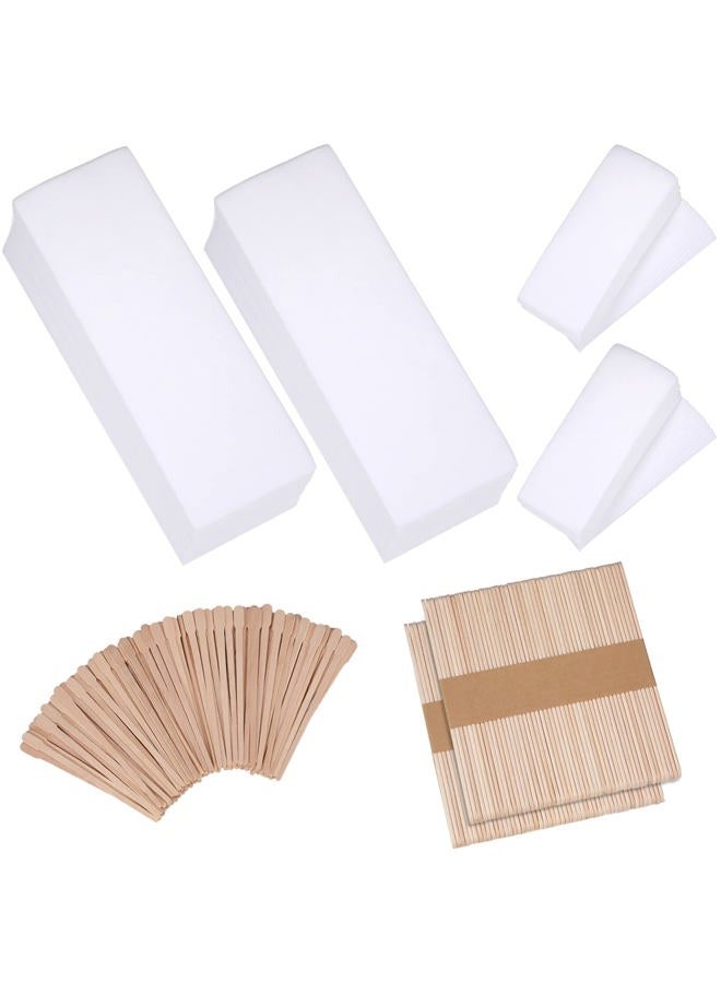 Yaomiao 400 Pieces Wax Strips Kit - Non-Woven Strips with Applicator for Body and Facial Hair Removal - Image 1