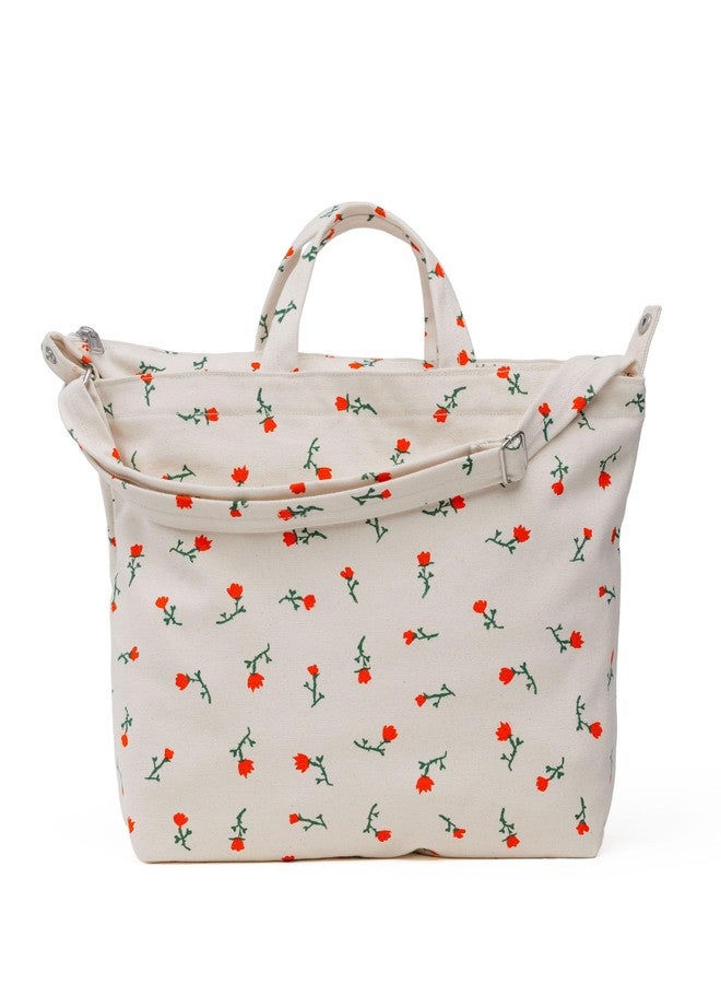 BAGGU Horizontal Zip Duck Bag - Painted Wildflower - Image 1