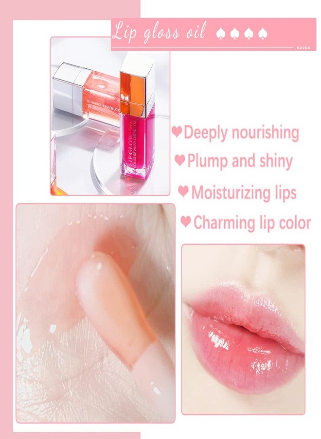 Aaiffey Hydrating Plumping Lip Glow Oil Moisturizing Lip Tint Transparent Oil Lip Care Non-sticky Glossy Lip Glow Fresh Texture Primer Lip Balm (Raspberry) - Image 2