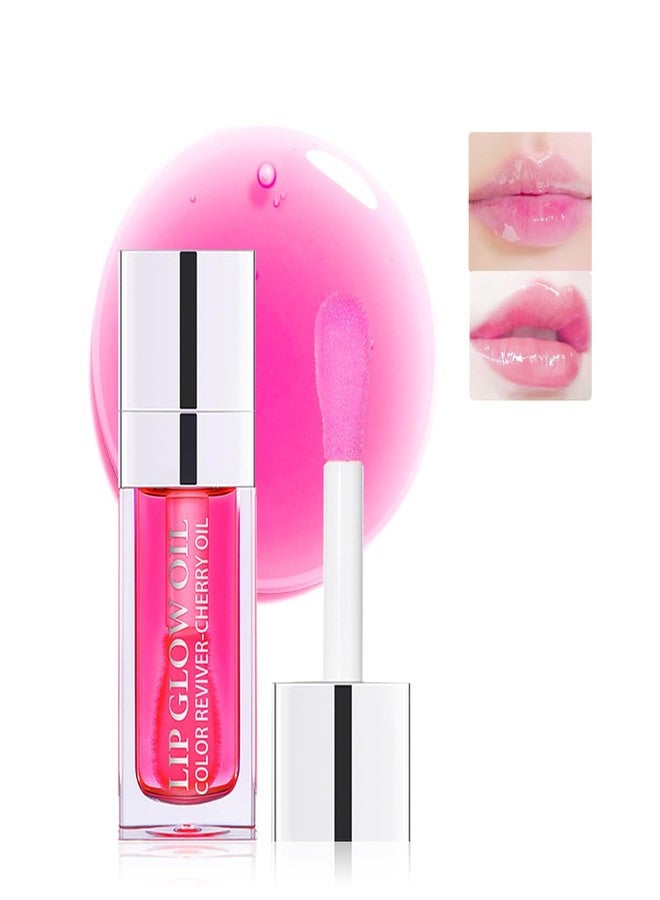 Aaiffey Hydrating Plumping Lip Glow Oil Moisturizing Lip Tint Transparent Oil Lip Care Non-sticky Glossy Lip Glow Fresh Texture Primer Lip Balm (Raspberry) - Image 1