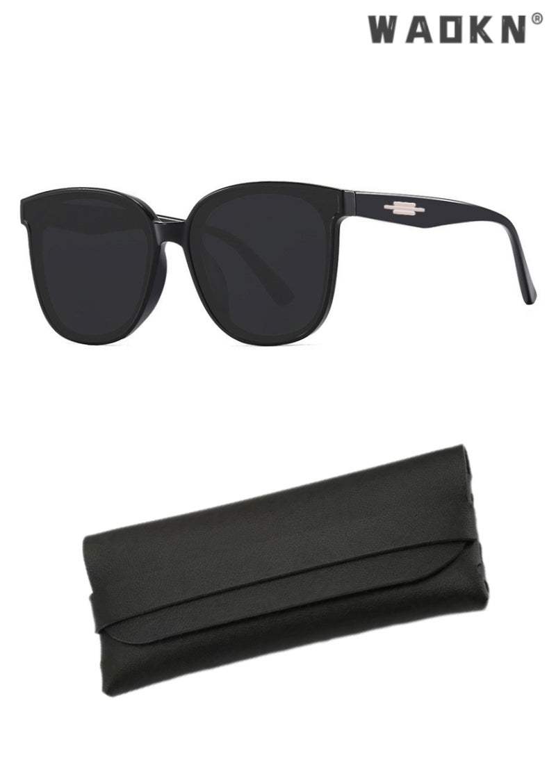 دبليو أيه أو كي أن نظارات شمسية مستقطبة للرجال والنساء، نظارات شمسية كلاسيكية للقيادة للسيدات، نظارات شمسية عصرية للنساء في الهواء الطلق حماية 100% من الأشعة فوق البنفسجية 400، نظارات شمسية عصرية مضادة للوهج للقيادة - Image 1