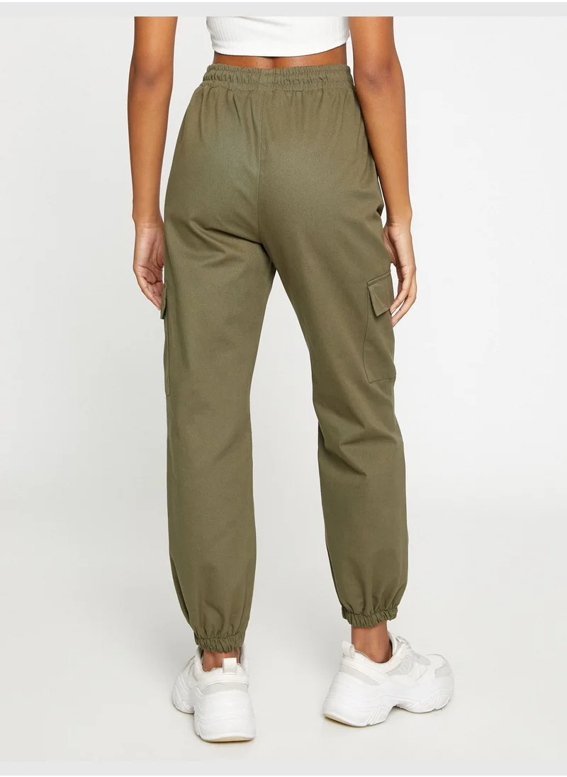 كوتون Cargo Trousers Pocket Detail Drawstring