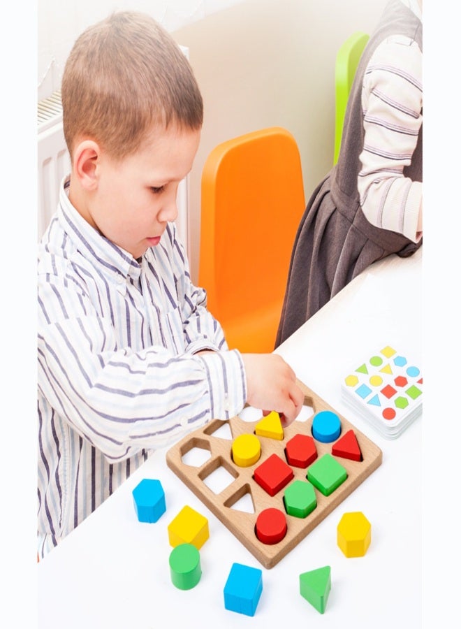 Geometric Puzzle Toy Educational Interactive Blocks Puzzle Brain Teasers Cognitive Toy - Image 3