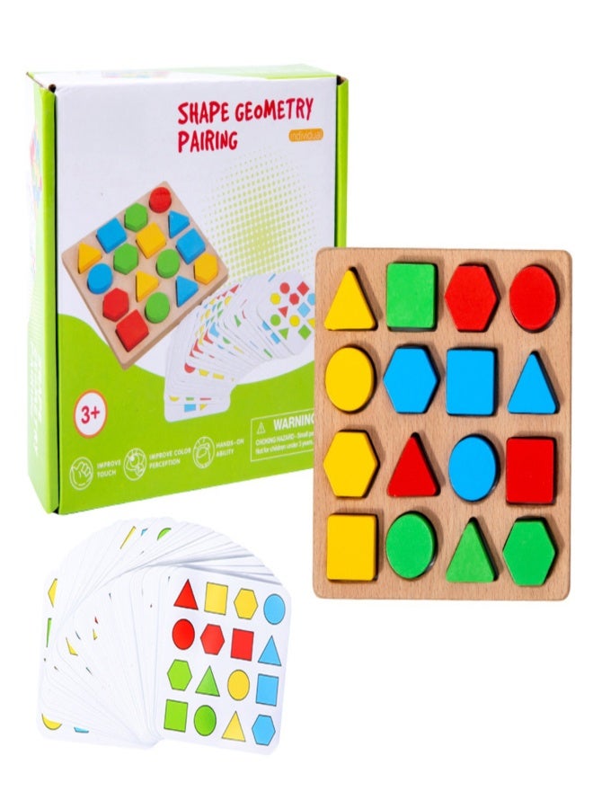 Geometric Puzzle Toy Educational Interactive Blocks Puzzle Brain Teasers Cognitive Toy - Image 1