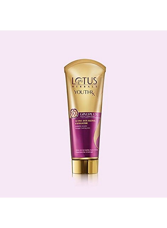 LOTUS HERBALS Youthrx Anti Ageing Exfoliator Boosts Radiance For Smoother And Firmer Skin 100G Golden  - Image 1