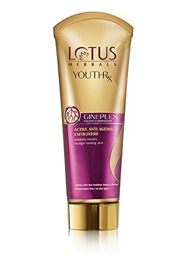 LOTUS HERBALS Youthrx Anti Ageing Exfoliator Boosts Radiance For Smoother And Firmer Skin 100G Golden  - Image 2