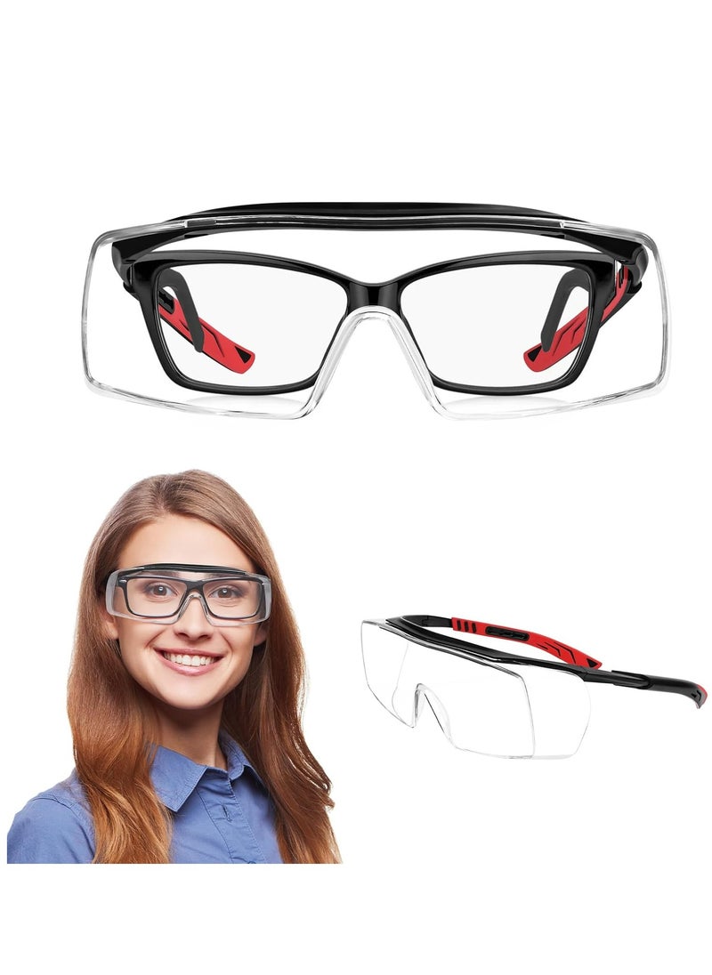 Oasisgalore Anti-Fog Safety Goggles Over Glasses, Clear Wraparound Lens, Anti-Scratch, UV Protection, Adjustable.  - Image 1